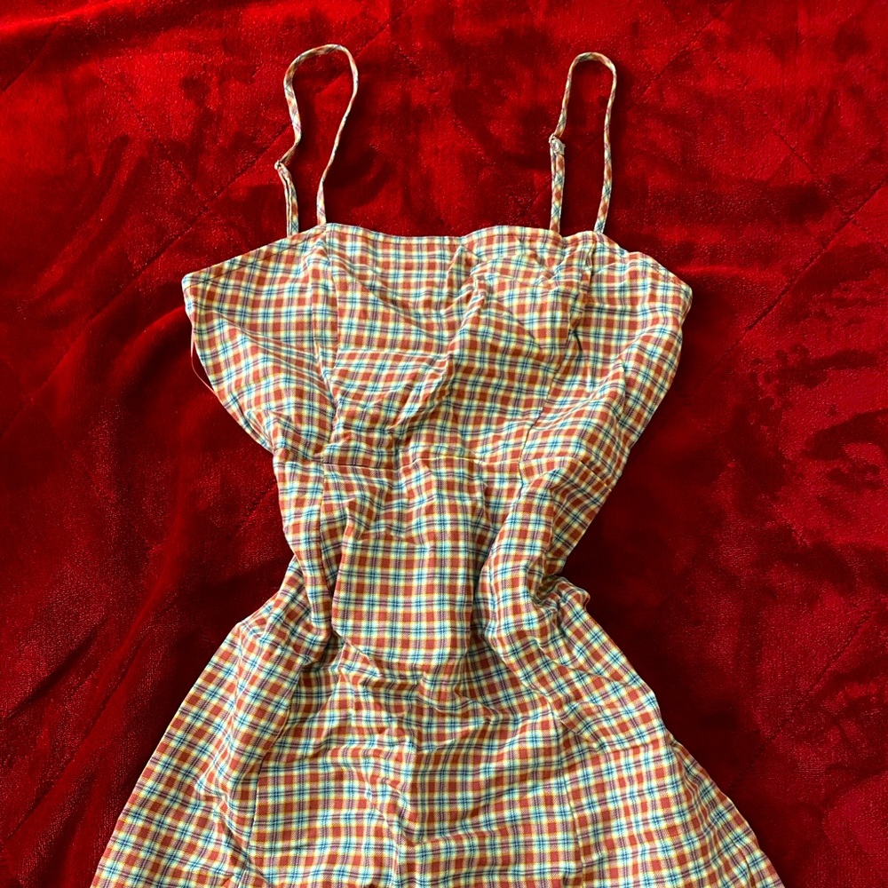 Plaid mini dress